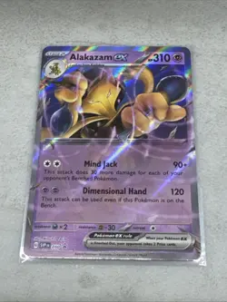 Alakazam ex Error No Star Pattern Pokemon BLACK STAR Promo 050 Holo - Image 1