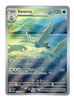 2025 POKEMON WHITE FLARE SWANNA ILLUSTRATION RARE #110/086 - Image 1