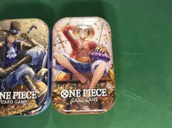 One Piece Tin Pack Art Set Vol 2 Set of 3 FACTORY SEALED X3 TS-02 OP-13 Bandai - Image 2