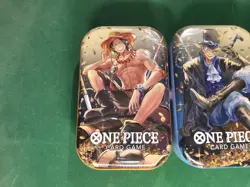 One Piece Tin Pack Art Set Vol 2 Set of 3 FACTORY SEALED X3 TS-02 OP-13 Bandai - Image 4