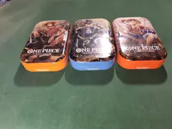One Piece Tin Pack Art Set Vol 2 Set of 3 FACTORY SEALED X3 TS-02 OP-13 Bandai - Image 5