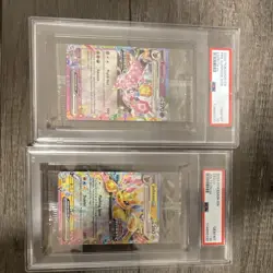 Pokemon Prismatic Evolutions Espeon ex & Jolteon ex PSA 10 Holo Card Lot 2025 - Image 1