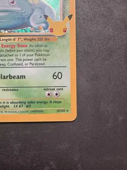 Pokemon TCG Venusaur Classic Collection Holo Rare Card 15/102 NM Condition #2 - Image 4