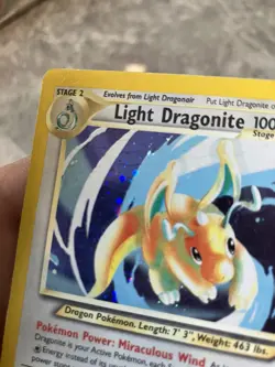 Pokemon TCG Light Dragonite Neo Destiny Holo Card 14/105 Unlimited Rare MP - Image 2
