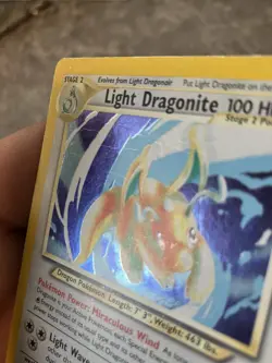 Pokemon TCG Light Dragonite Neo Destiny Holo Card 14/105 Unlimited Rare MP - Image 3