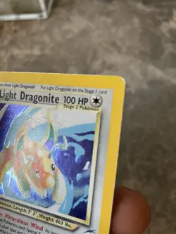 Pokemon TCG Light Dragonite Neo Destiny Holo Card 14/105 Unlimited Rare MP - Image 4