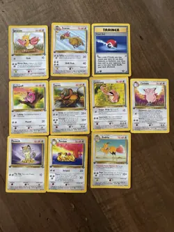 Pokemon 1st Edition Jungle Lot (10 Cards) Vintage WOTC Tauros Persian Clefable - Image 1