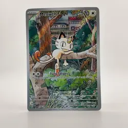 Pokemon Meowth Full Art Holo PLN 106/094 HP70 Basic 2025 TCG Pokemon Card - Image 1