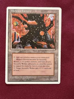 Magic the Gathering 1995 4th Edition Land Card Mishra's Factory - Image 1