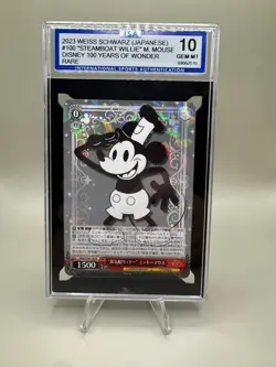 2023 Weiss Schwarz Cards Japan Disney 100 Steamboat Willie #100 ISA 10 GEM-MT - Image 1