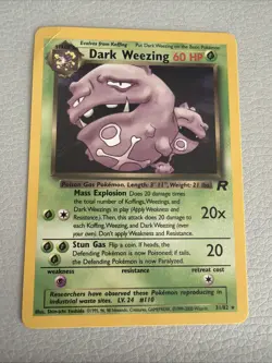 Dark Weezing 31/82 - Team Rocket - 2000 - Rare - HP - Pokemon TCG- Pokemon Card - Image 1