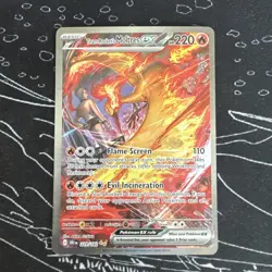 Pokemon TCG Team Rockets Moltres EX Card 229/182 Destined Rivals NM - Image 1