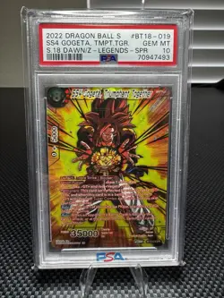 Son Goku - Dragon Ball Super Card SS4 Gogeta INDTB.MHT #BT18-019 SPR EN PSA 10 - Image 1
