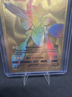 Pokemon Scizor VMAX GOLD Foil Fan Art Collector Card - 320 HP - 193/189 - Image 2