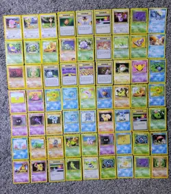 Vintage WOTC 63 Bulk Pokemon Card Lot WOTC Neo Gym Base Fossil - Image 1