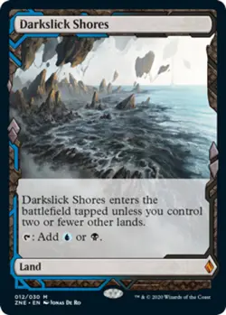 MTG Darkslick Shores, NM-Mint, English Zendikar Rising Expeditions - Image 1