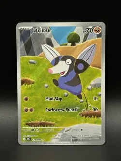 Drilbur 124/086 Illustration Rare Pokemon SV: Black Bolt NM - 0061 - Image 1