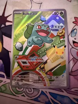 Pokemon TCG Bulbasaur MEP Promo Holo 037/2026 80 HP English Plant Basic Card - Image 1