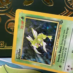 Pokemon 1999 Scyther Jungle 10/64 Holo Rare HP - Image 3