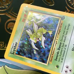 Pokemon 1999 Scyther Jungle 10/64 Holo Rare HP - Image 4