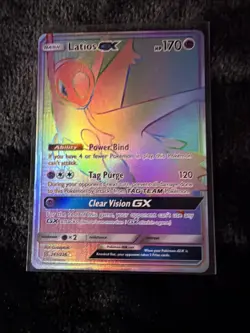 Pokemon Latios GX Secret Rare Full Art Holo Card SM-Unified Minds 243/236 - Image 1