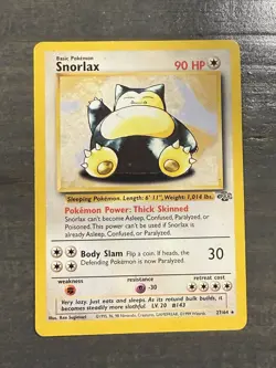 Vintage Pokemon Card Lot WOTC Fossil Dragonite 19/62 Jungle Snorlax 27/64 - Image 3