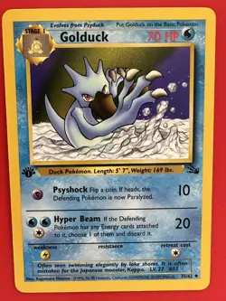 Fossil #35/62 Golduck 1st Edition Pokemon Card - Image 1