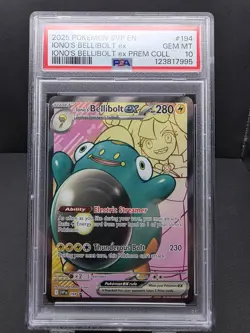 2025 POKEMON SVP EN-SV BLACK STAR PROMO 194 IONO'S BELLIBOLT EX PSA 10 - Image 1