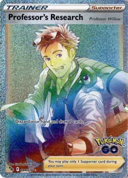 Professor's Research (Secret) Secret Rare Pokemon GO 084/078 NM - Image 1