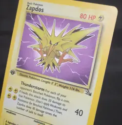 Pokemon 1st Edition Zapdos Holo Rare - 15/62 Fossil - Image 2
