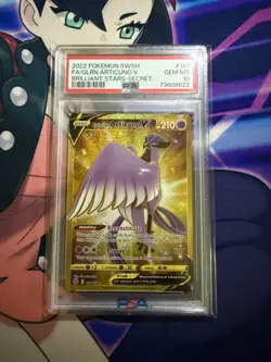 2022 Pokemon Brilliant Stars GALARIAN ARTICUNO V Secret 181/172 PSA 10 GEM MINT - Image 1