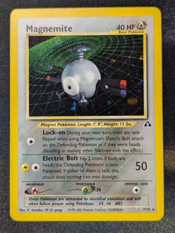 Pokemon Magnemite 7/75 holo Neo Discovery - LP/MP - Image 1