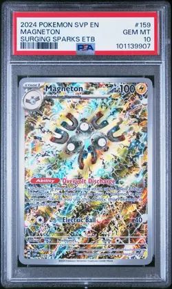 2024 POKEMON SVP EN-SV BLACK STAR PROMO #159 MAGNETON PSA 10 - Image 1