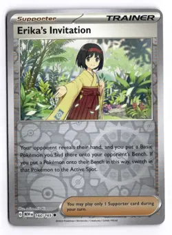 Pokemon 151 Erika's Invitation 160/165 Uncommon Reverse Holo - Image 1
