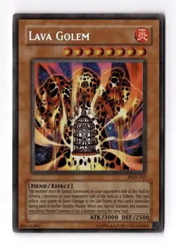 Lava Golem PGD-107 Secret Rare Holo Foil Vintage YuGiOh Card NM - Image 1