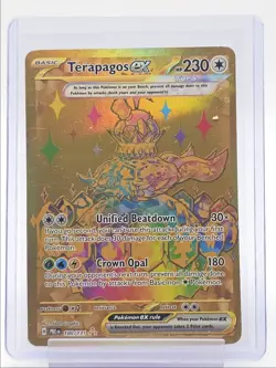 TERAPAGOS EX 2025 POKEMON PRISMATIC EVOLUTIONS HYPER RARE FA 180/131 Q5700 - Image 1