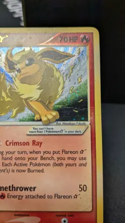 Pokemon EX Power Keeper - Flareon Gold Star 100/108 - Holofoil - DMG - Image 3
