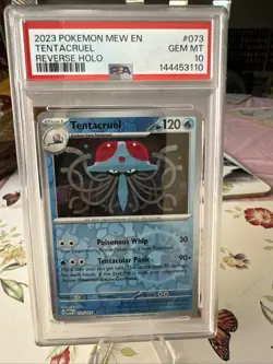 PSA 10 POKEMON MEW EN-151 REVERSE HOLO #073 TENTACRUEL 2023 - Image 1