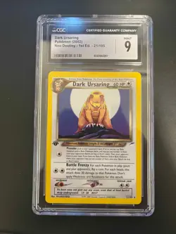 Pokemon - Dark Ursaring 21/105 - Neo Destiny - 1st Edition - CGC 9 - Mint - Image 1