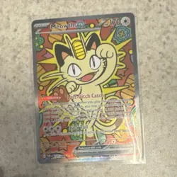 Pokemon Meowth EX Full Art Foil 170 HP Collectible Card 121/088 English - Image 1