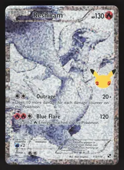 Reshiram 113/114 Pokemon TCG Celebrations: Classic Collection NM - Image 1