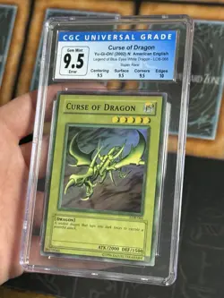 CGC 9.5(10) Gem Mint Curse of Dragon LOB-066 Unlimited Max Faded Error 1.5 Print - Image 1