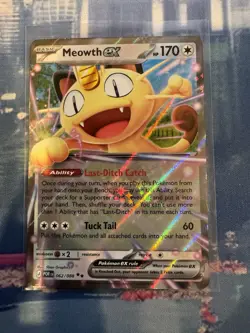 Pokemon Meowth EX Basic Holo Rare 062/088 POR Cat Type 170 HP EN - Image 1