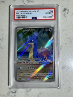 Pokemon 2025 Misty's Lapras Art Rare 072/063 Holo Japanese PSA 10 Sv9a - Image 1