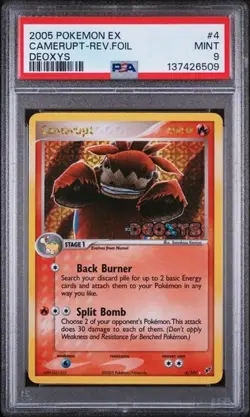 Pokemon - Camerupt 4/107 Reverse Holo Deoxys PSA 9 - Image 1