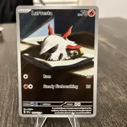 Larvesta 196/191 Near Mint SV08: Surging Sparks Pokemon Shipnow - Image 1