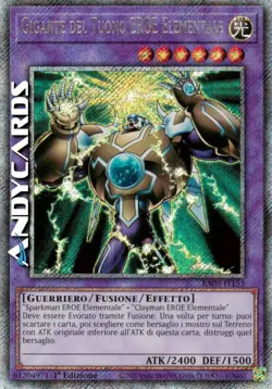 GIGANTE DEL TUONO EROE ELEMENTALE • Segreta Platino • RA03 IT153 • 1Ed • Yugioh! - Image 1