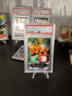 PSA 9 Pikachu ＆ Raichu Pokemon Carddass Zukan 3D Card Japanese 09 Nintendo - Image 1