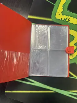 1999 Pikachu Pokemon Binder Red 4 Pocket 120 Slot Plus 227 non holo cards - Image 4
