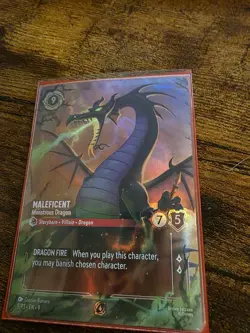 Maleficent - Monstrous Dragon (Store Championship) 5 Disney Lorcana Promo Cards - Image 1